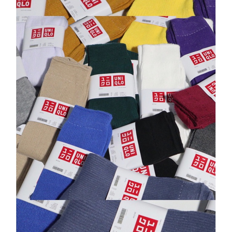 KAOS KAKI BASIC UNIQLO PRIA DAN WANITA Cansual Tebal dan Anti Bau Kaos kaki warna uniqlo Japan socks