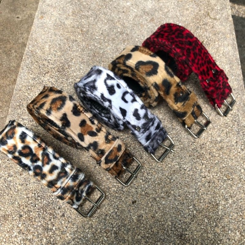 Belt Leopar Series | Ikat Pinggang Leopard | Belt Leopard Skena | Beber Leopard Punk | Unisex Pria W
