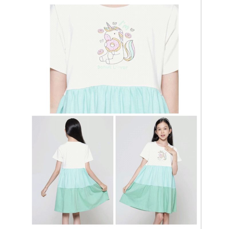 Dres unicorn | Dres panda | dres anak perempuan | dres lengan pendek unicorn | baju dres lengan pend