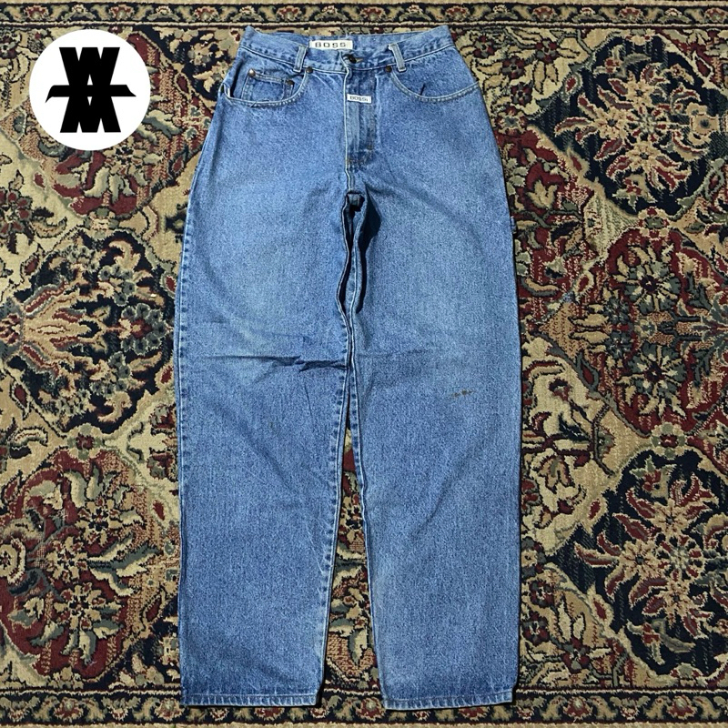 Vintage BOSS Carpenter Jeans Biru Size W39/L109/OL20 Lebar Pinggang 78 cm Panjang 109 cm Open Leg 20