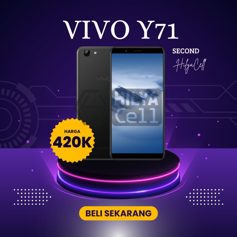 vivo y71 ram 2/16 second normal siap pakai