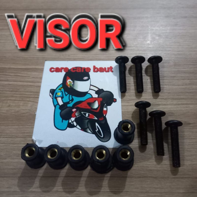 Baut mur karet visor GSX R 150 (1set)