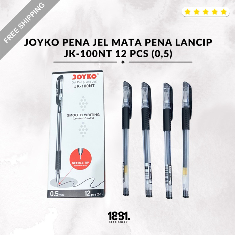 

Joyko Pulpen Gel Mata Pena Lancip JK-100NT (0,5) 1 Pack 12