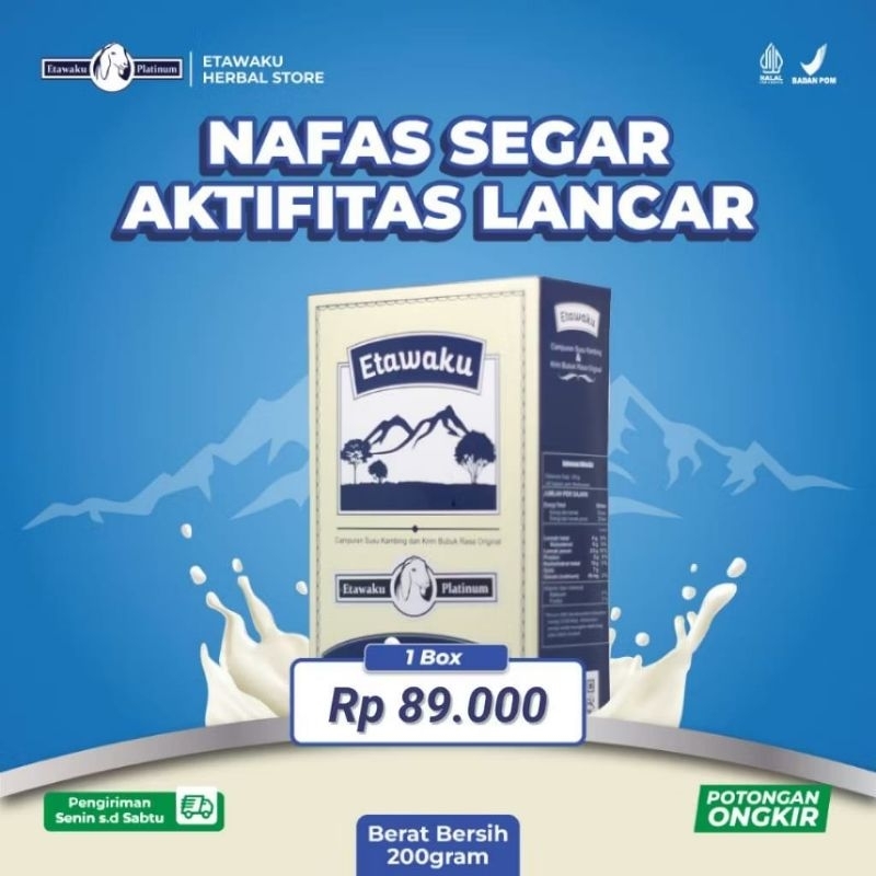 

ETAWAKU Platinum Promo Susu Etawa Membantu Mengatasi Masalah Pernafasan Pernapasan Dan persendian By Purnama Herbal Utama