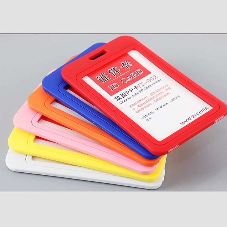 

Sedang Populer Tempat Id Card Holder Vertical 2 Sisi 5pcs Frame Casing Id Card Name Tag 2 sisi Holder id Card Depan Belakang Terlihat Vertical 5pcs