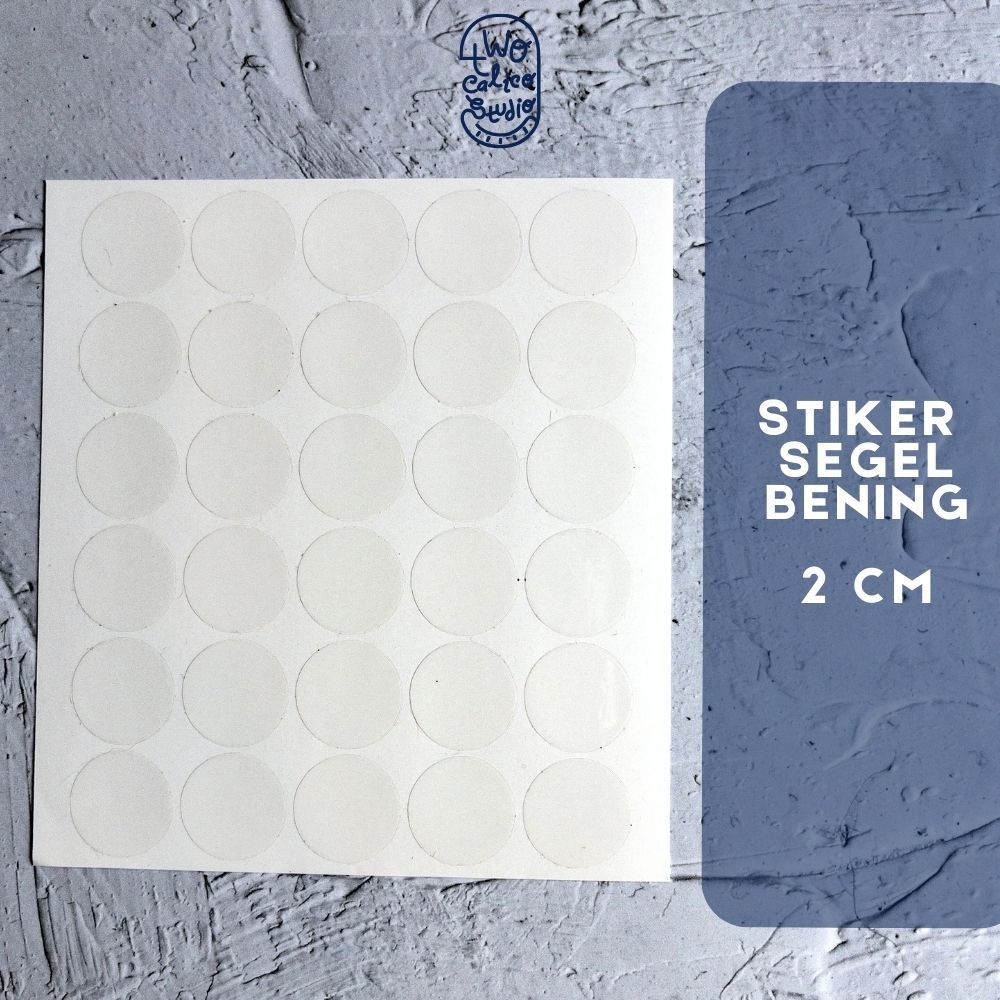 

Sticker Circle Bening 2cm Segel Tempel Bulat Transparan Lingkaran Stiker Cutting Dus Hampers Amplop