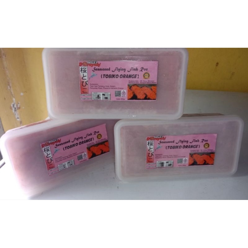 

tobiko orange premium 500gr harga pedagang 5kg telur ikan terbang flying fish roe mentai