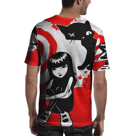 Kaos Emily the Strange Tshirt Fullprint Bahan Polyester Jersey [PO 3 Hari] || Silahkan Langsung Orde