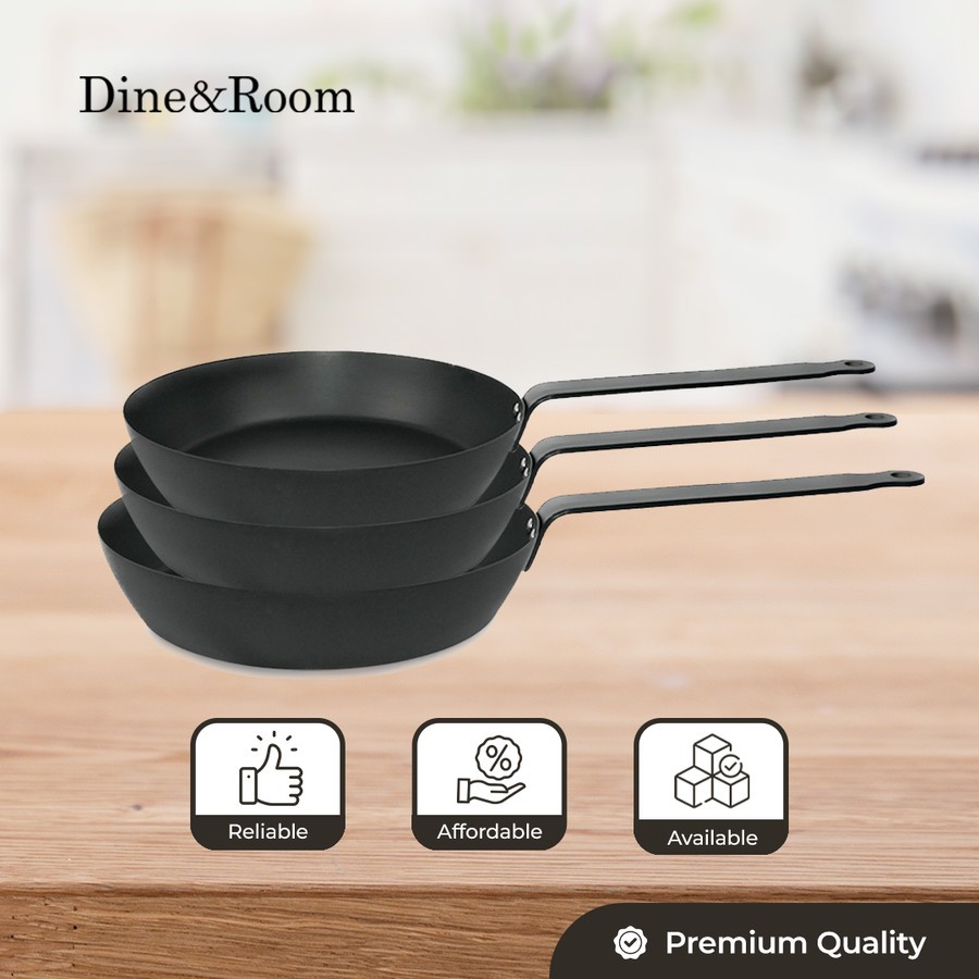 CARBON STEEL FRYING PAN / BLACK FRYING PAN / FRYING PAN / WAJAN MASAK