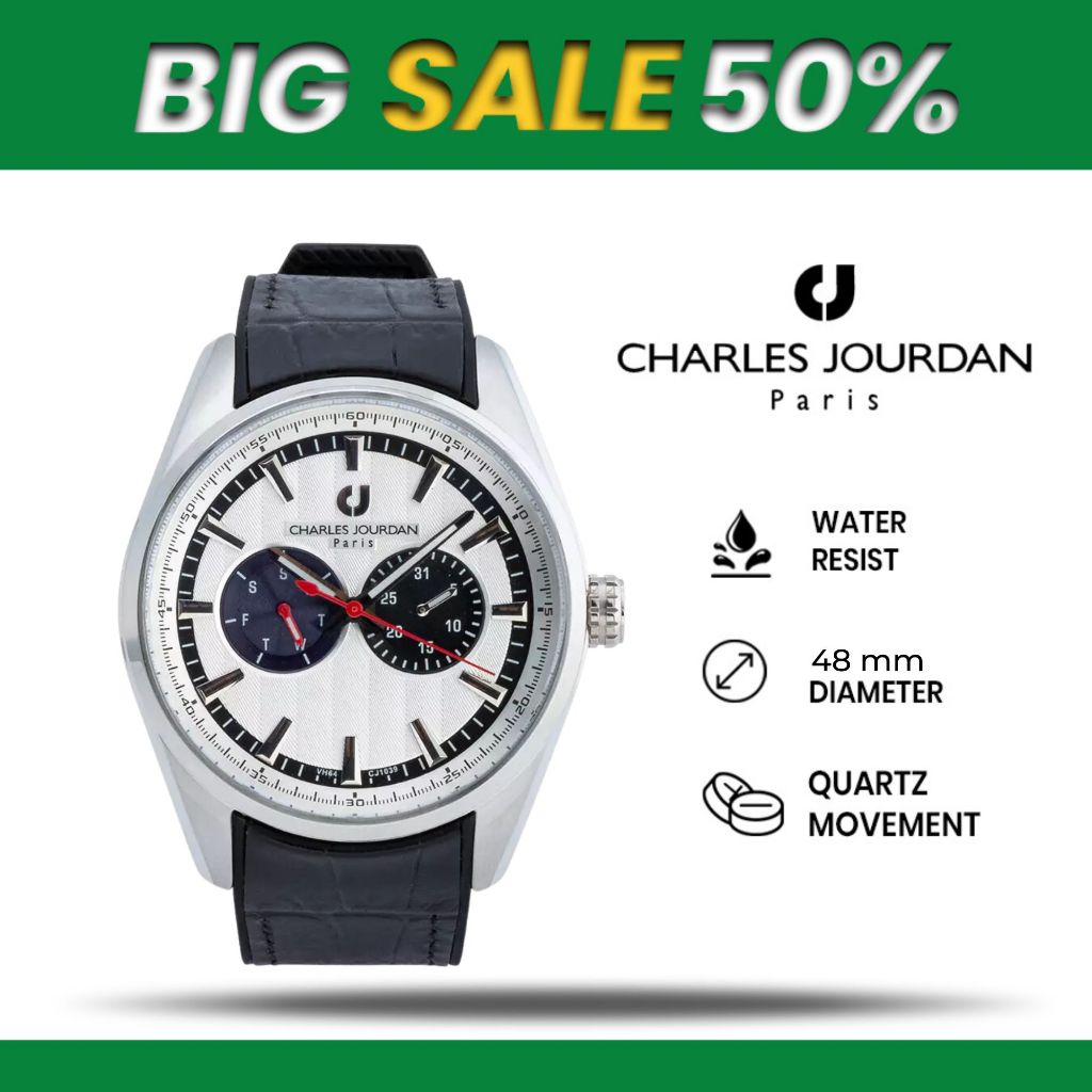 SALE Jam Tangan Pria Charles Jourdan CJ1039-1312M Original Resmi