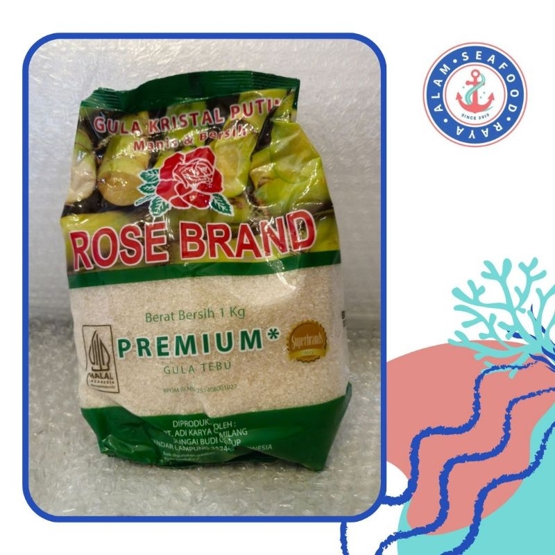 

Gula Pasir Rose Brand 1kg Gula Tebu Bungkus Hijau Gula Kristal Putih Premium Tebu Rose Brand