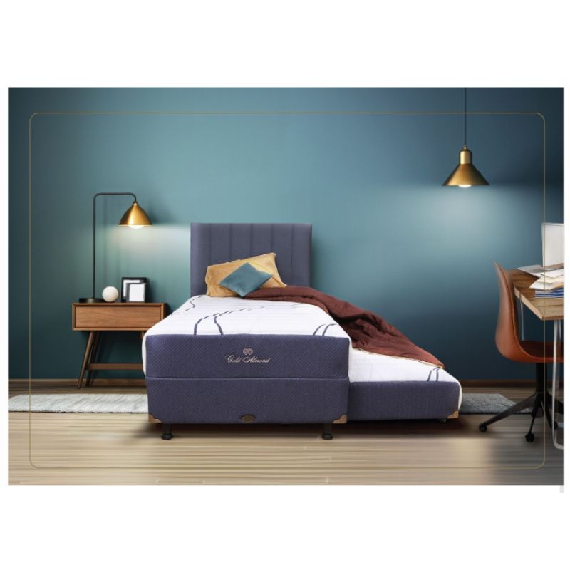 Central Spring Bed 2 in 1 GOLD ALMOND Hb Dakota ( Fullset )