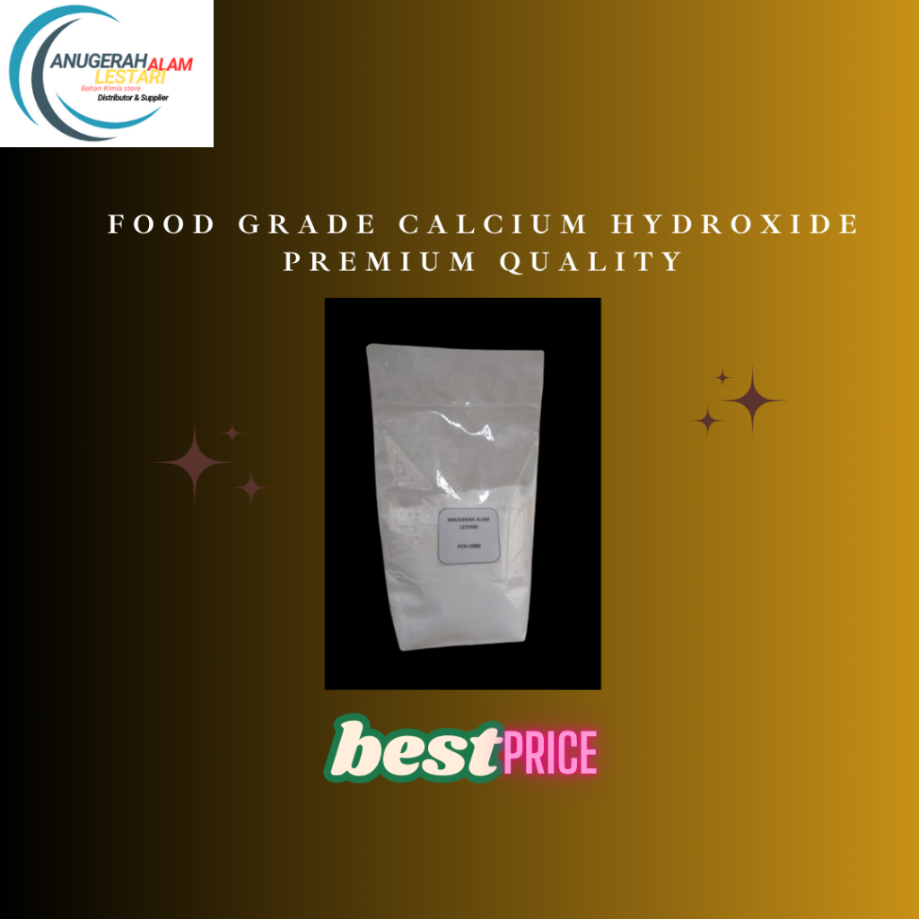 

Food Grade Calcium Hydroxide Premium Quality Kemasan Reapack 500 gram Termurah Terlaris