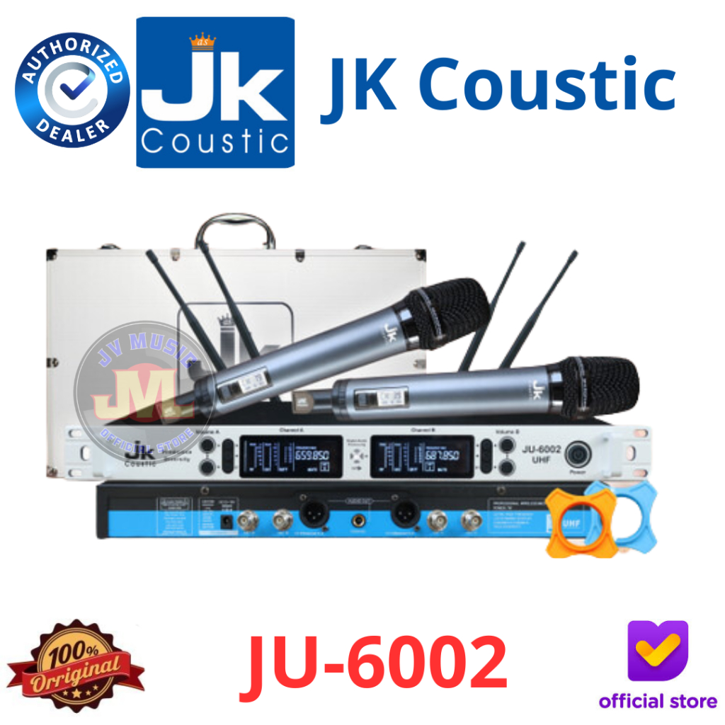 JK Coustic JU6002 Dual Handheld Microphone Wireless JK Coustic JU-6002