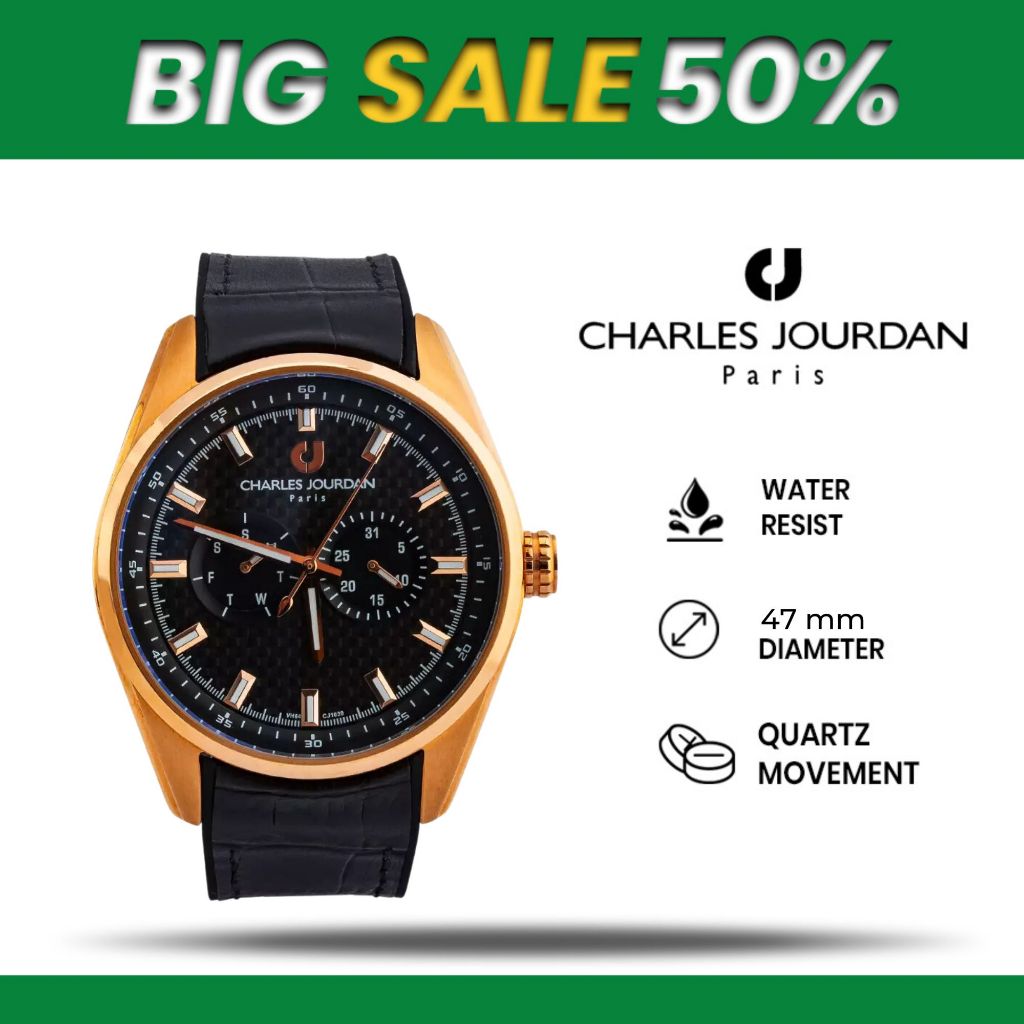 SALE Jam Tangan Pria Charles Jourdan CJ1039-1532M Original Resmi