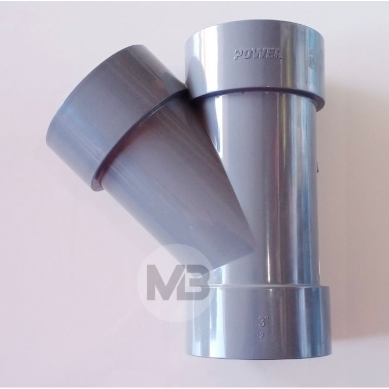 Sambungan Pipa Pralon PVC Y-Branch 3" Inch Tipe D Rucika Power l Sambungan Cabang 3 Y-Branch
