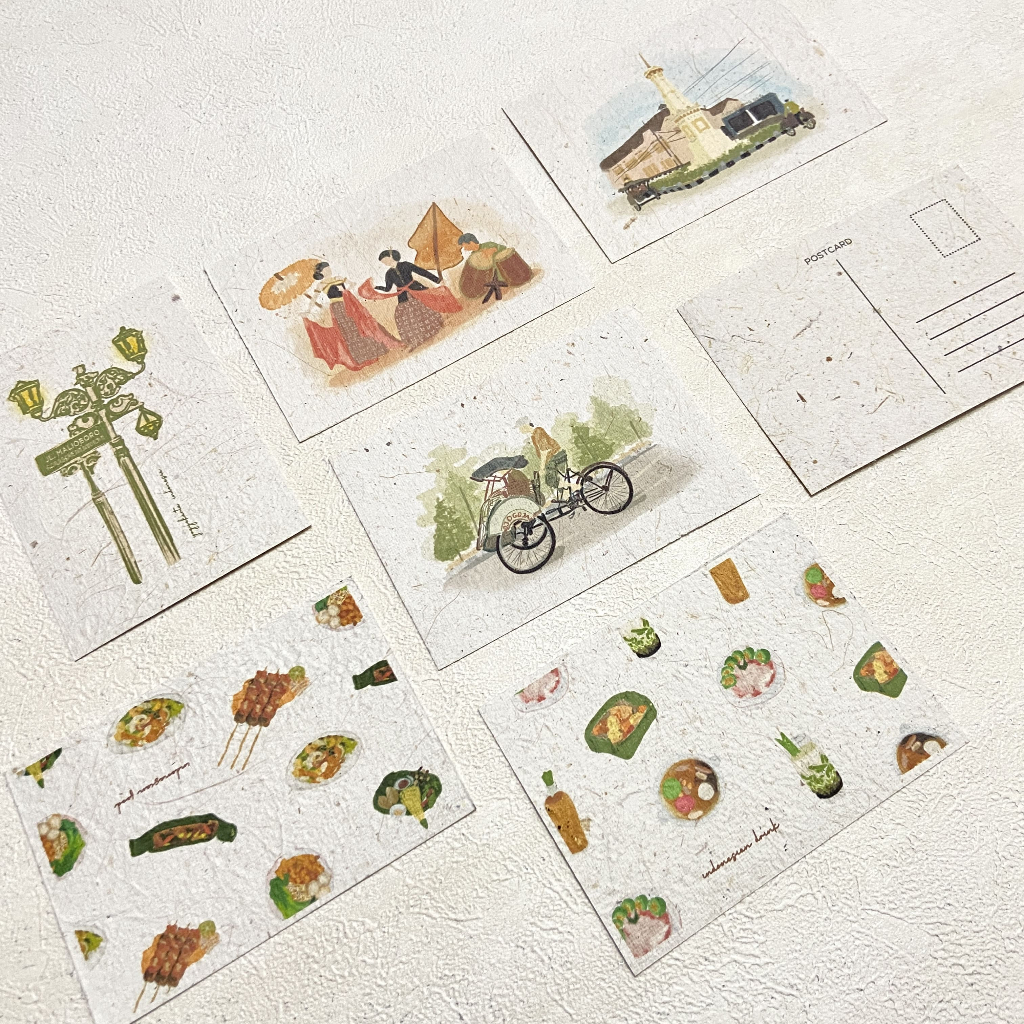 

Indonesian Postcard | Recycle Paper Postcard | Kertas daur ulang artprint | kertas daur ulang | kertas handmade | kertas ramah lingkungan | kertas natural | ecofriendly