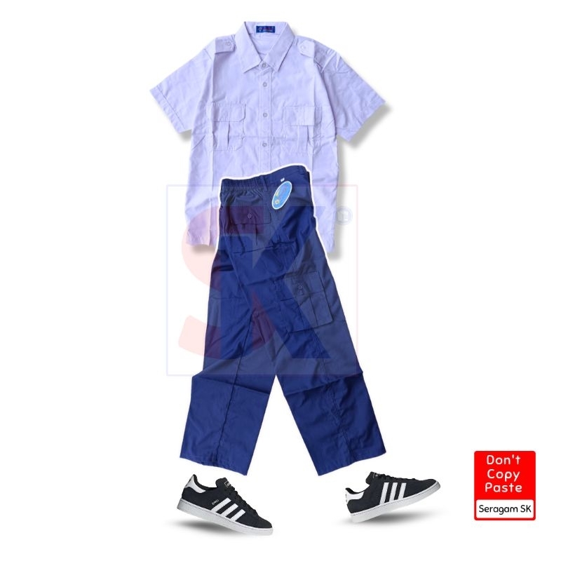 Grosir Setelan Seragam Pmr Sd Smp Sma / 1 Stel Seragam Pmr Lengan Pendek Dan Lengan Panjang Sd Smp