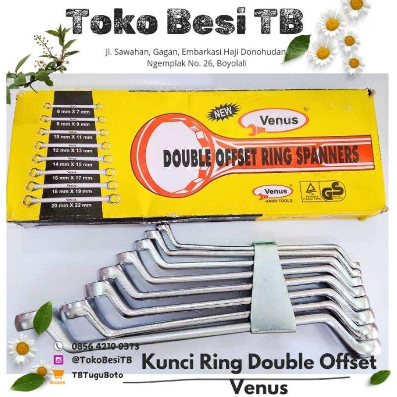 Kunci Ring Double Offset  Venus 1set #217