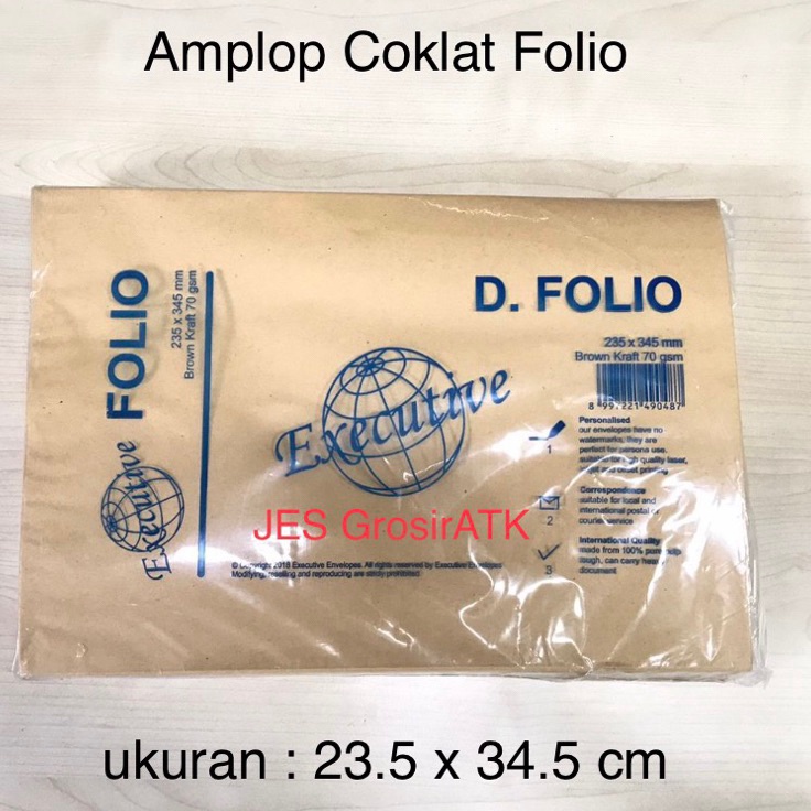 

KODE PZZIU Amplop Coklat Folio Polos tidak ada lem