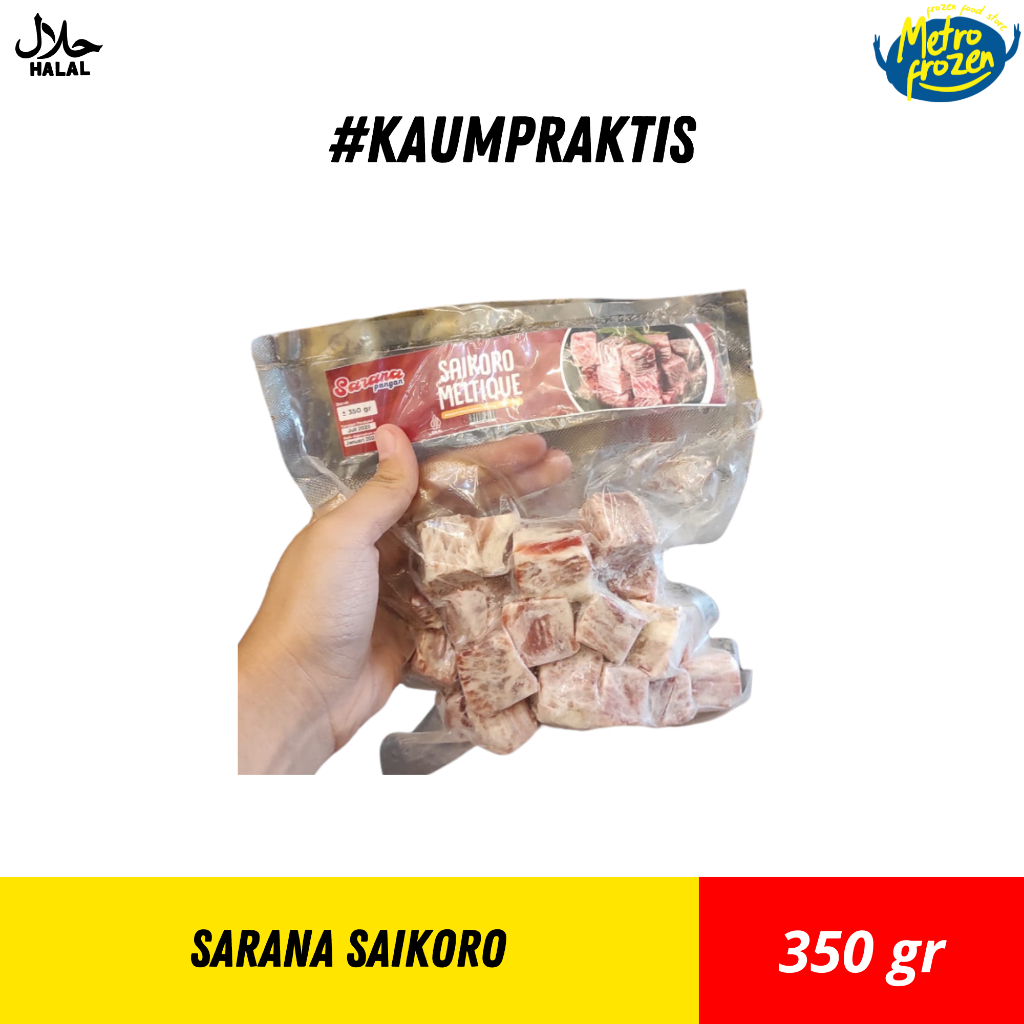 

Sarana Saikoro 350gr //daging steak kotak// daging Saikoro instan Banjarmasin