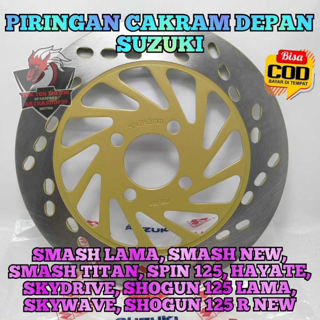 piringan Depan Motor Suzuki Smash 110 Lama , Smesh 125 New , Smash Titan , Shogun 125 Lama , Sogun 1