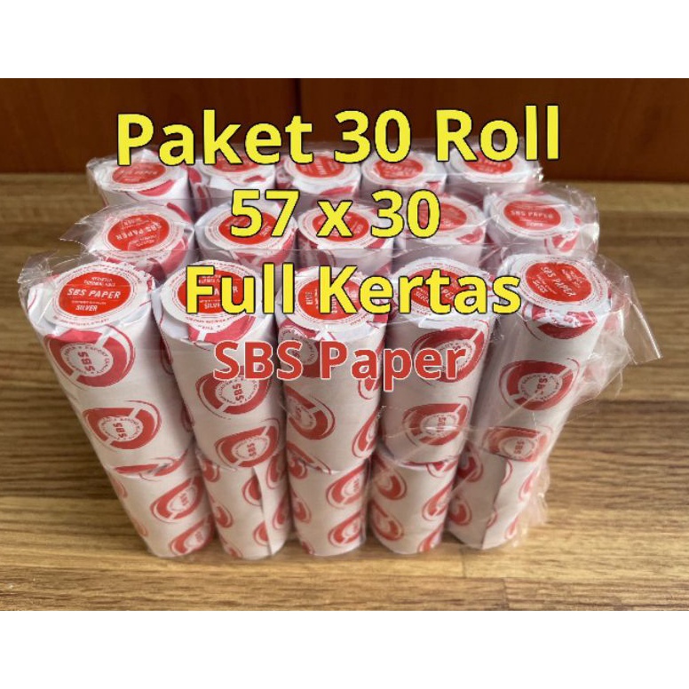 

KODE QID9U 3 KERTAS KASIR 57X3 CORELESS THERMAL ROLL