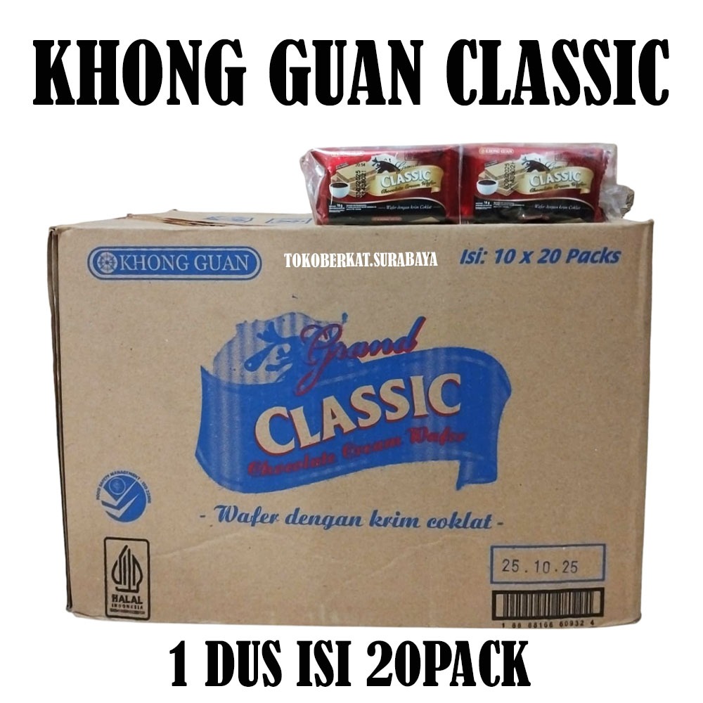 

KHONG GUAN CLASSIC CHOCOLATE WAFER DUS ISI 20PACK