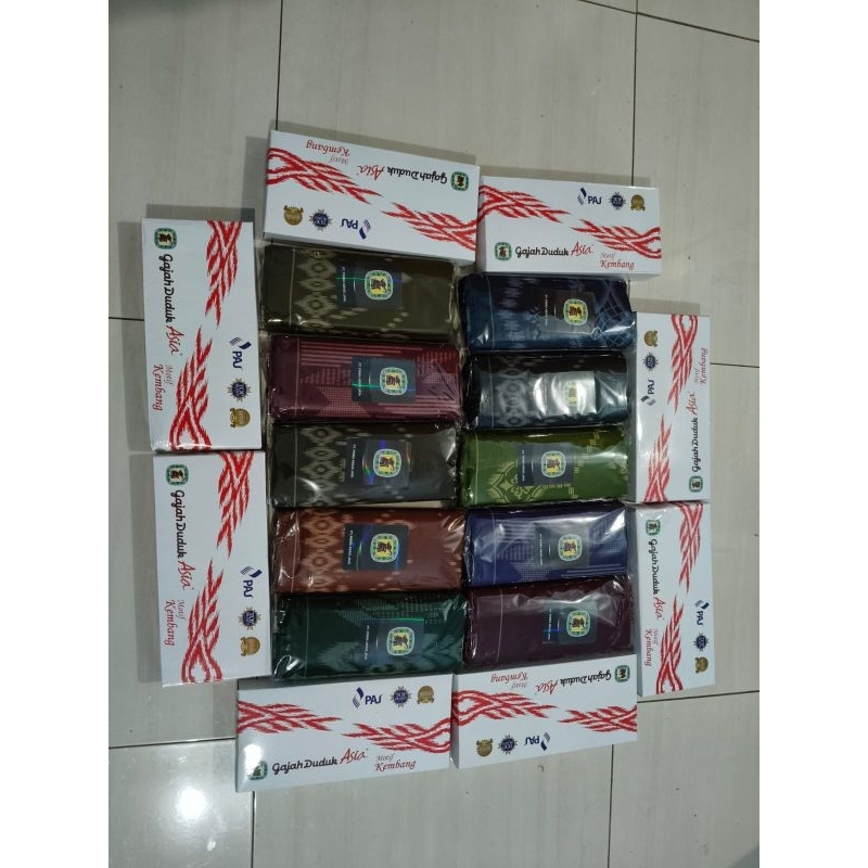 Sarung GAJAH DUDUK ASIA KEMBANG-Original kain tenun dewasa.