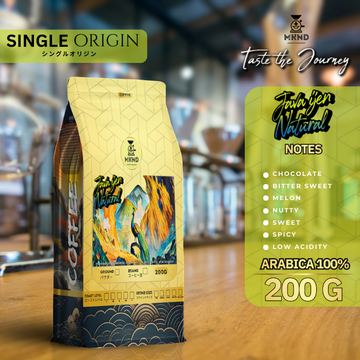 

KOPI ARABIKA JAVA IJEN NATURAL 200 GRAM GRADE 1 SINGLE ORIGIN PROMO MKND COFFEE