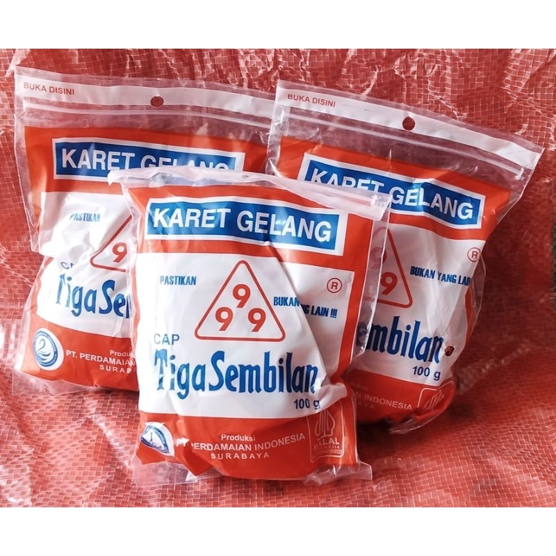 

Karet Gelang Cap Tiga Sembilan 1ons (5pcs)