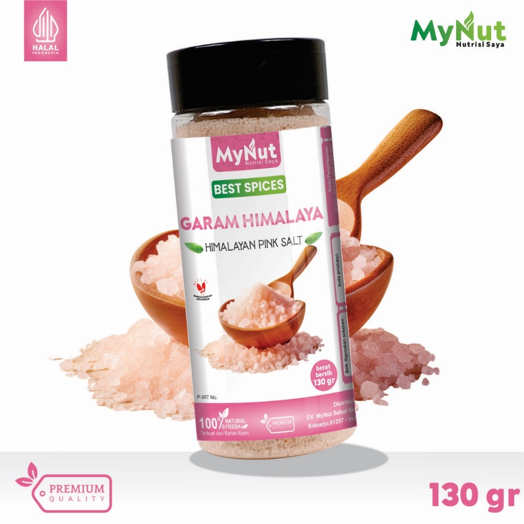 

MYNUT GARAM HIMALAYA HIMALAYAN PINK SALT BUMBU DAPUR 100% PREMIUM QUALITY