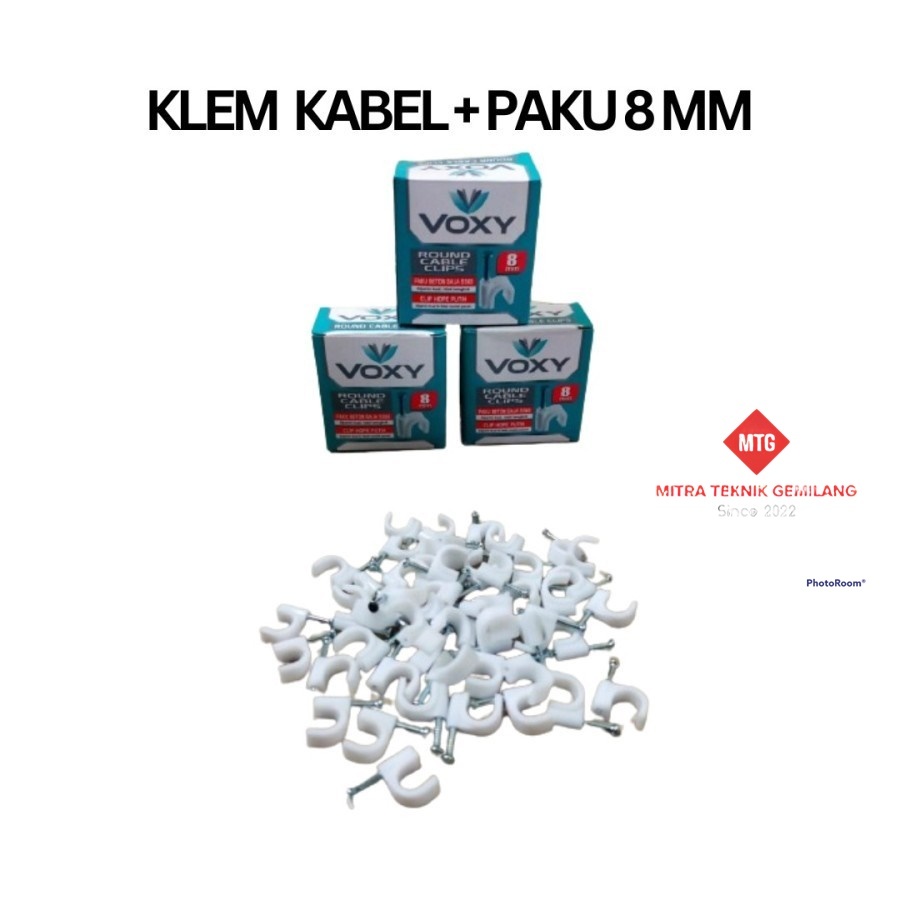 

MTG - Klem Kabel/Round Cable Clips VOXY isi 50PCS