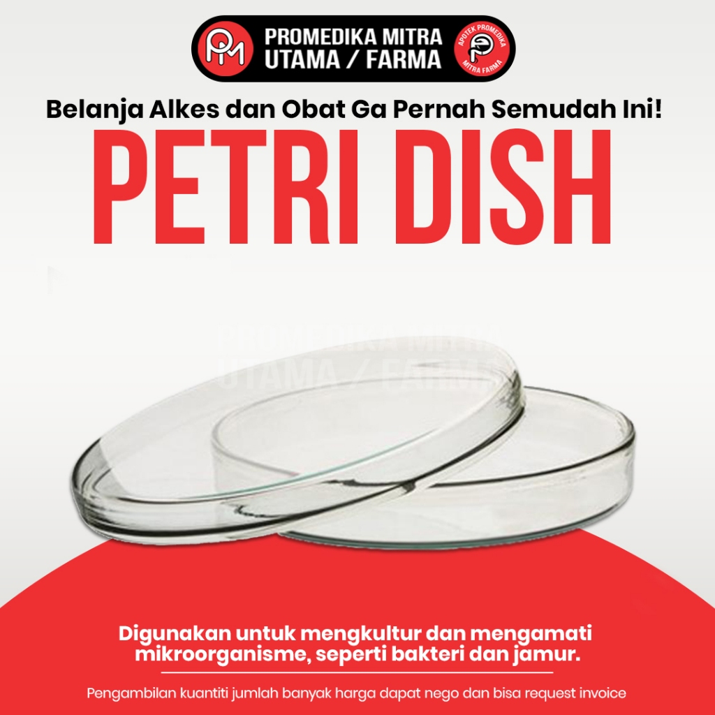 PETRI DISH STERILE DISPOSABLE 90x15mm - cawan petri plastik 20pcs/bag - Petri Dish