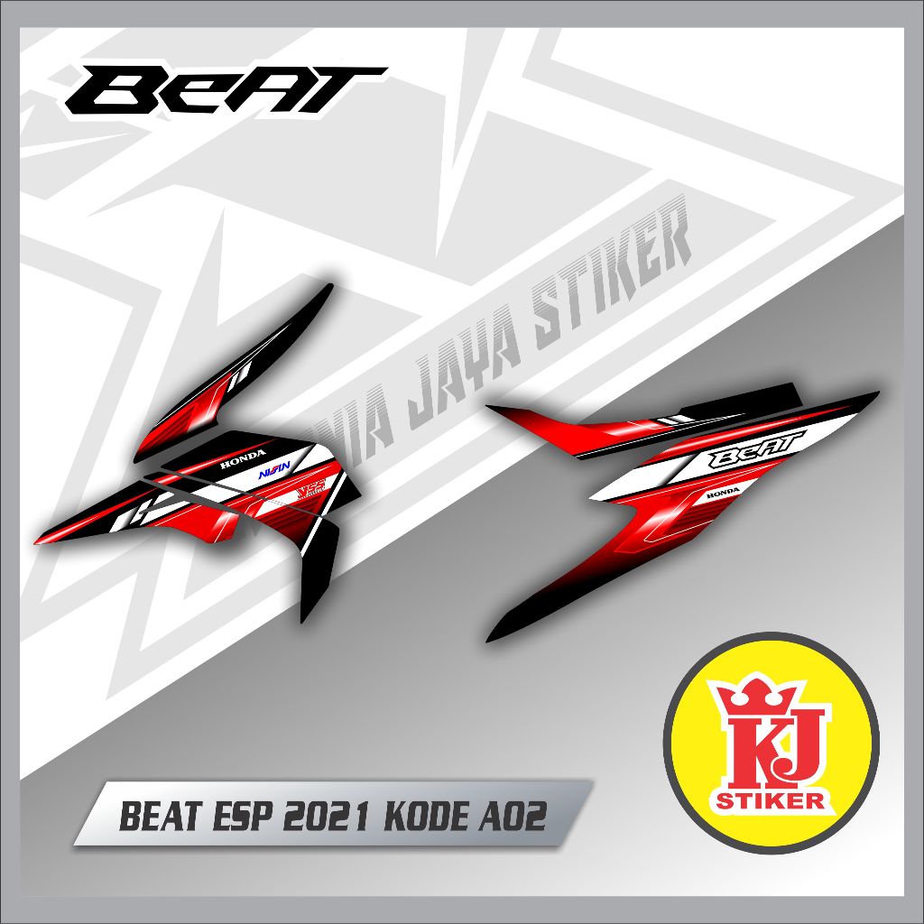 Stiker Motor BEAT ESP 2021 Stiker Striping Motor BEAT ESP 2021 Kode A02