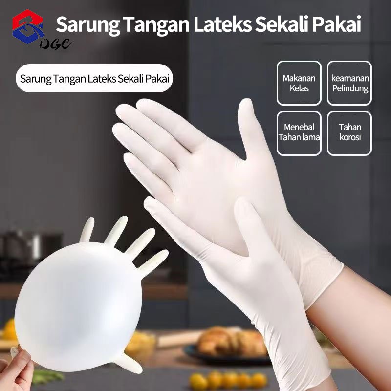 DGC Nitril Putih  latek latex glove Sarung Tangan Latex LAV HITAM/Ungu/Biru