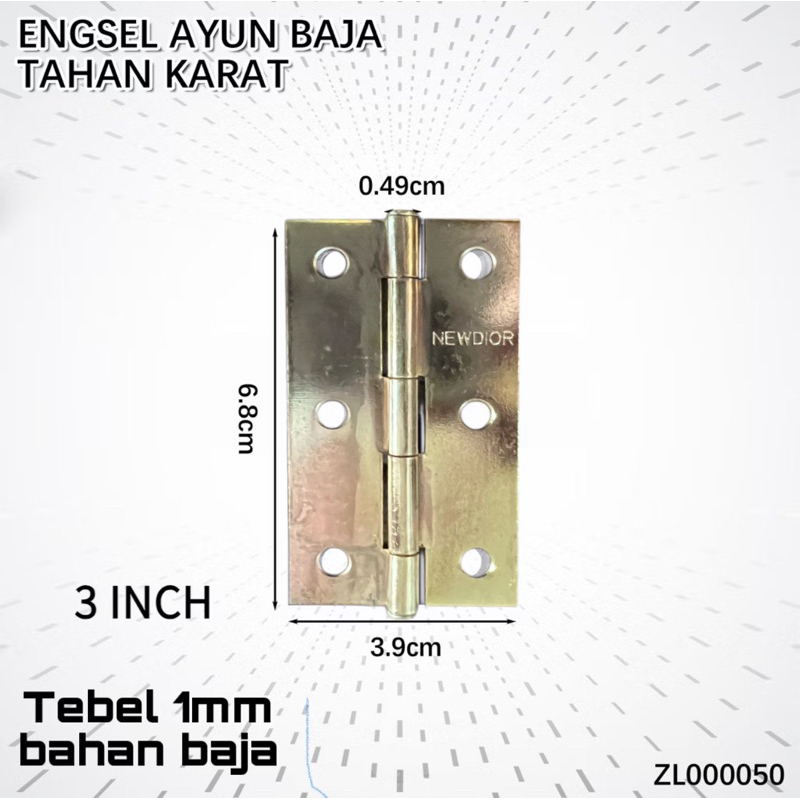 Engsel Kupu Kupu Engsel Kandang Tipis  Engsel Pintu Kandang Ayam Jendela Lemari Stainless Steel