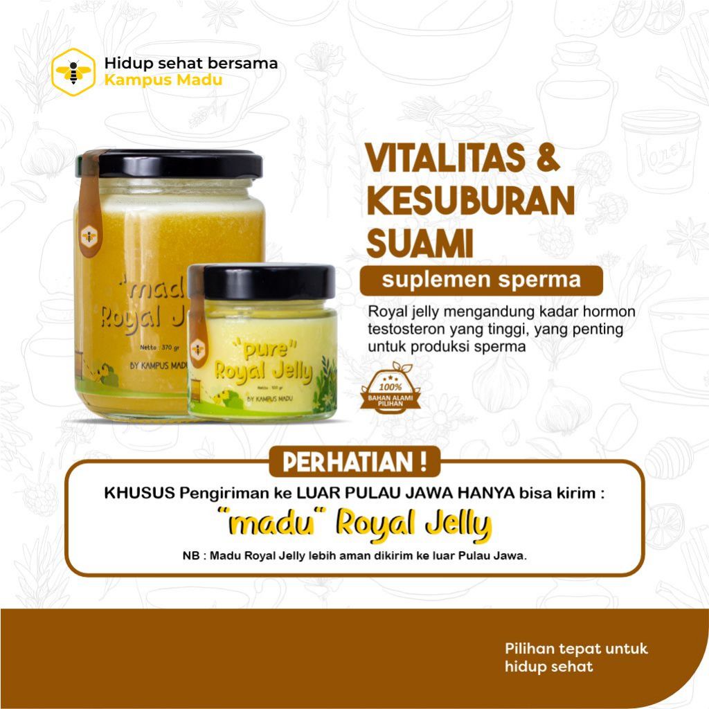 

Royal Jelly Asli 100% Alami Ratu Lebah - Kampus Madu