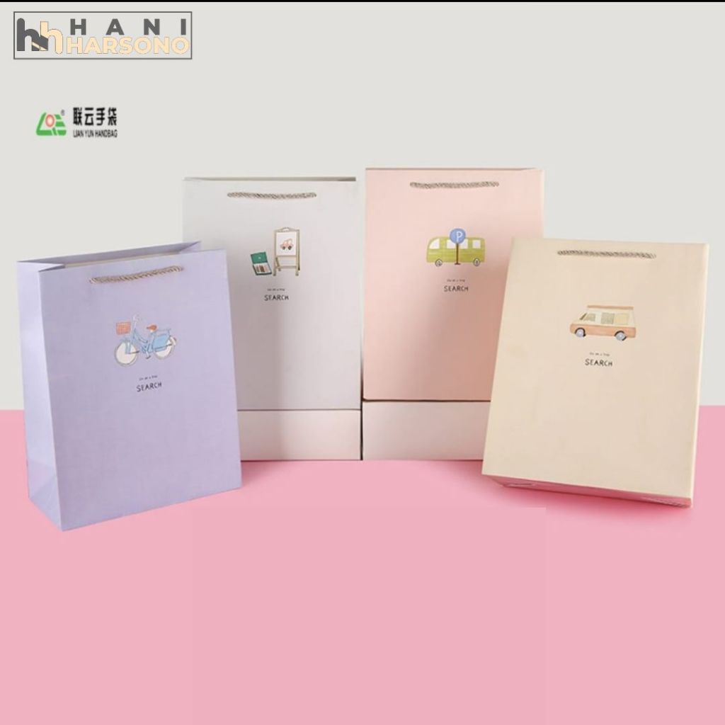 

[SD-398 S] Paperbag motif tali Paperbag Ulang Tahun Tas Hadiah Sovenir Ulang Tahun