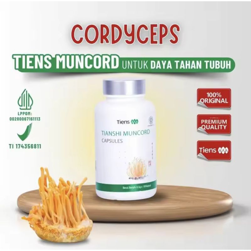 MUNCORD TIENS (ecer 5kps)/ ORIGINAL TIANSHI / SUPLEMEN TIENS / AMPUH DAN ORIGINALMUNCORD / DAYA TAHA