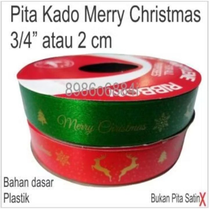 

Pita Kado Merry Christmas Pita Kado Natal 2Cm atau 3/4