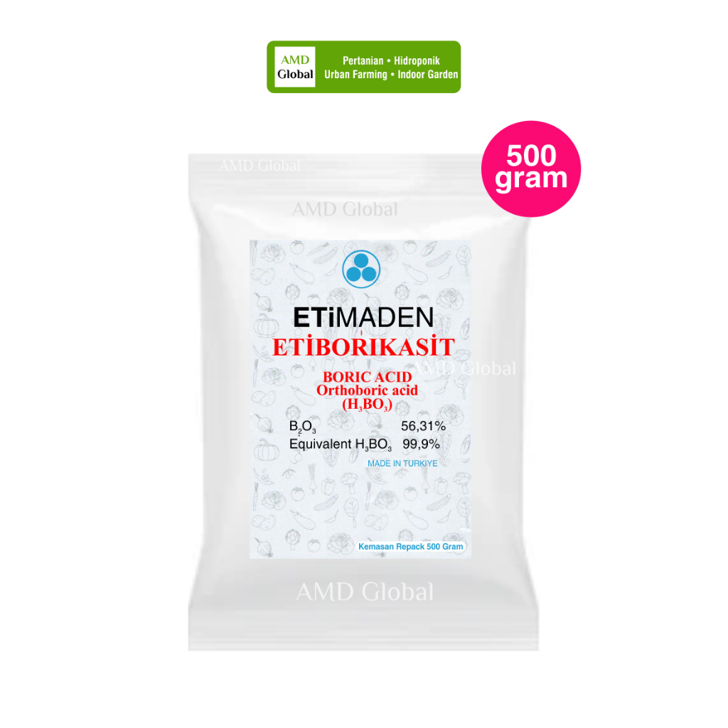 Pupuk Mikro Unsur Boron H3BO3 Isi 500 Gram