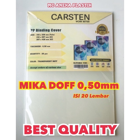 

KODE B878T Cover Jilid Mika Doff PP Pasir 5 isi 2pc Bantex Daiichi