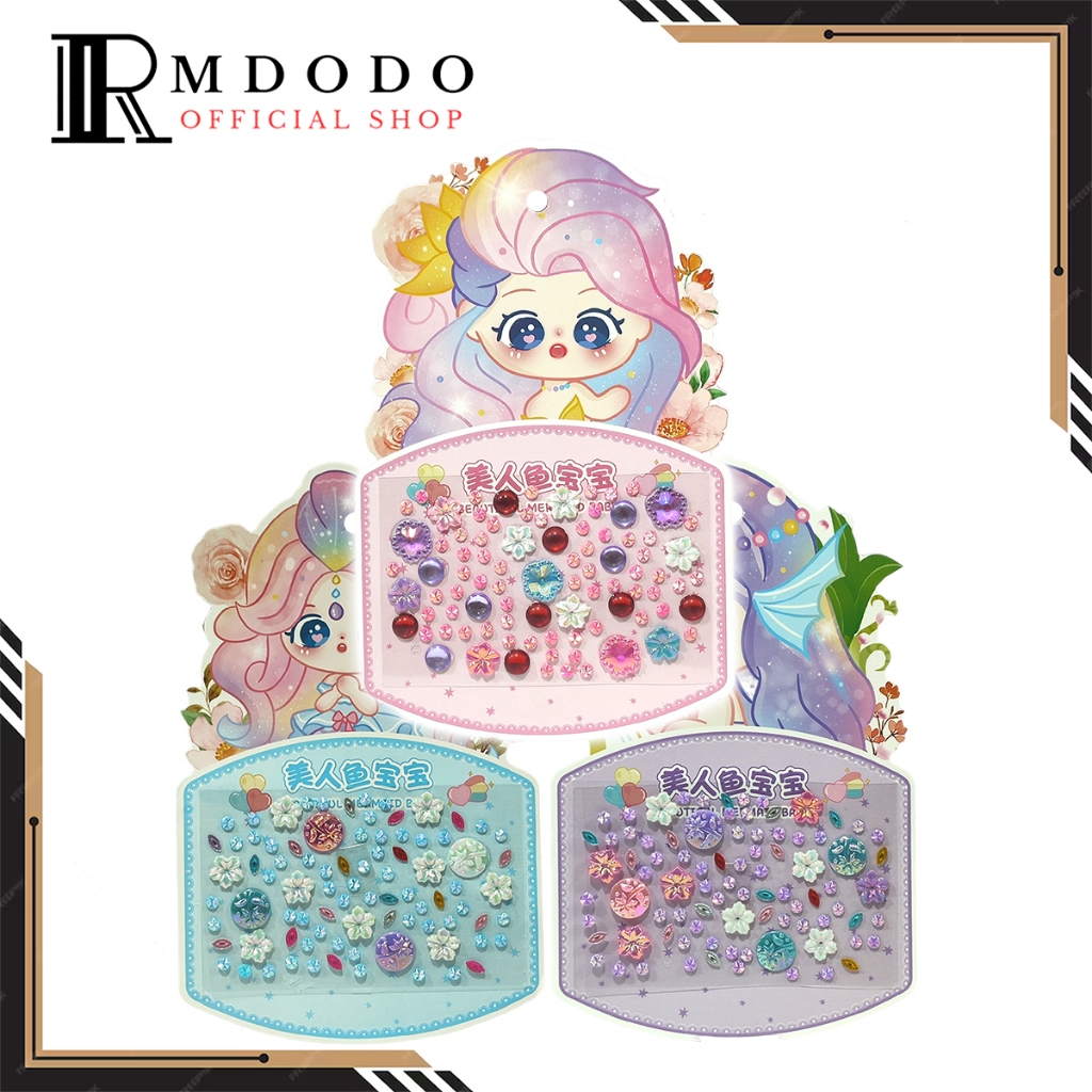 

Rmdodo - Stiker Manik Jewel Diamond 3D [1 lembar] / Sticker Crystal Dekor Timbul DIY HL-045