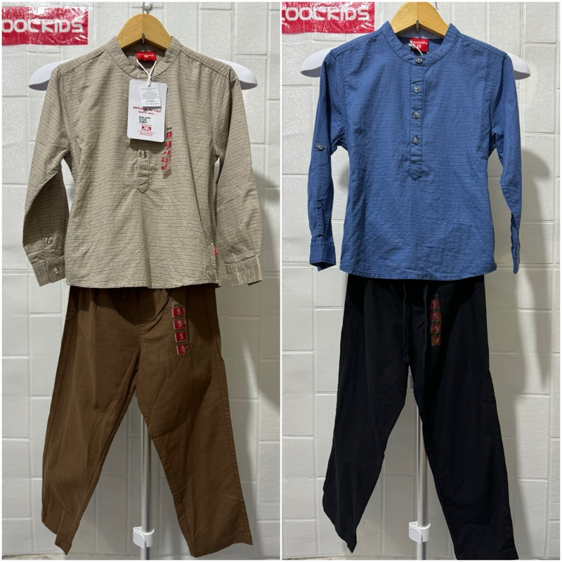 Cool Kids Setelan Baju Muslim Koko Anak Laki-laki Coksu Biru