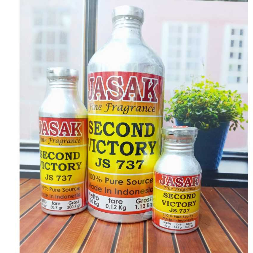 Jasak - SECOND VICTORY | Bibit parfume murni segel pabrik kemasan Kaleng/Plastik - Vs. Scandalous