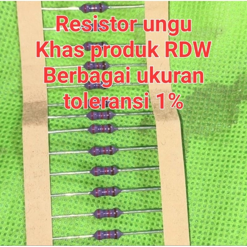 Resistor ungu 1/4W 4r7 10r 47r 100r 150r 180r 220r 270r 330r 390r 470r 560r 680r 1k 1k8 2k2 2k7 3k3 