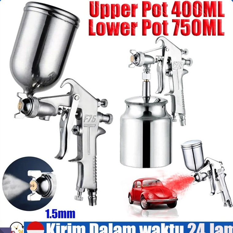 NEWSTOCK StokTermurah di e Spray Gun HL F75G Tabung Atas Alat Semprot Tabung Atas HNL F75G  Spraygun