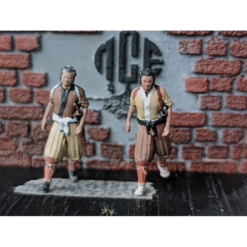 MC_e RESIN 3D PRINT Figure samurai jepang klasik SKALA 1/64 1:64 64