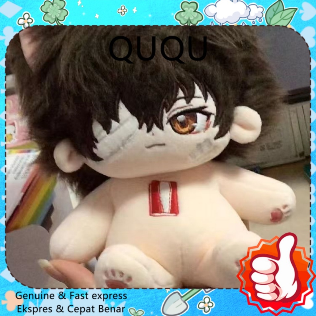 QUQU 20cm Bungo Stray Dogs Dazai Osamu Attribute Cotton Doll baju boneka 20cm Dress up doll